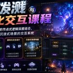 高斯泼溅与游戏化交互课程，将高斯泼溅技术与传统的节点式逻辑深度结合，打造一套“游戏化”的沉浸式场景的交互系统