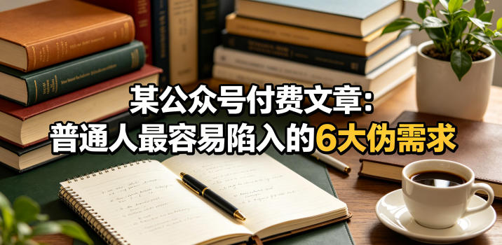 某公众号付费文章：普通人最容易陷入的6大伪需求-水滴知识网