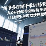 拼多多日销千单训练营，从0开始带你做好拼多多，让日销千单可以快速复制(更新26年6月)