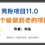 全网独家男粉项目11.0，一个做到老的项目，完整SOP·视频到变现·傻瓜式操作
