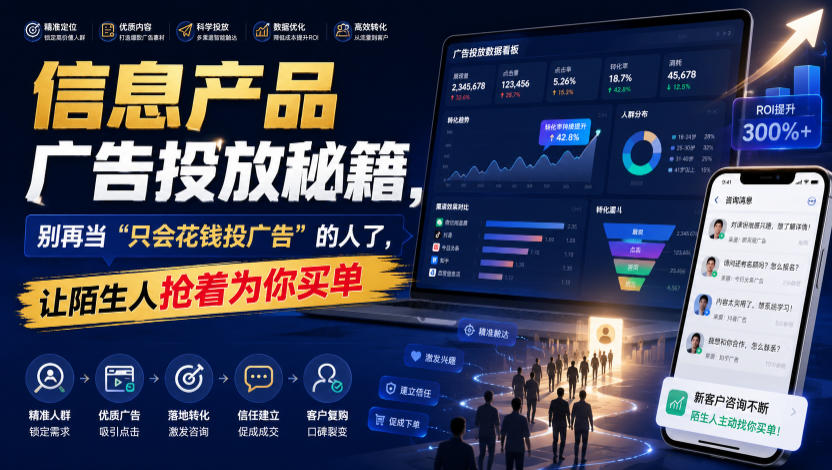 信息产品广告投放秘籍，别再当“只会花钱投广告”的人了，让陌生人抢着为你买单【原创双语字幕】|2026副业赚钱项目成长社群_微雨副业网_网上赚钱教程