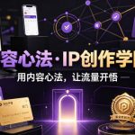 内容心法·IP创作学院，用内容心法，让流量开悟