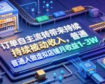 订单自主流转带来持续被动收入，普通人做虚拟店铺月收益1-3W【揭秘】