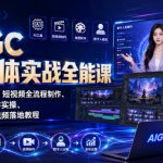 AIGC新媒体实战全能课｜AI工具入门、短视频全流程制作、主流绘图软件实操、数字人商业视频落地教程