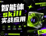 智能体skill实战应用，为寻求利用智能体进行工作提效的人打造，案例演示，纯实战课