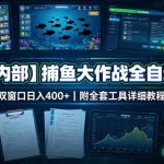 【团队内部】捕鱼大作战全自动打金，双窗口日入400+，附全套工具详细教程【揭秘】