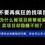 找项目？别傻了！卖项目才是真的一本万利！看完你全都懂了【揭秘】