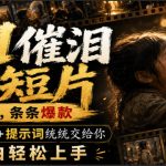AI催泪小短片，流量好，条条爆款，工作流+提示词统统交给你，小白轻松上手