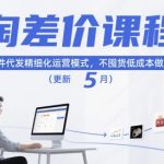 淘差价课程，淘宝一件代发精细化运营模式，不囤货低成本做电商（更新26年7月）