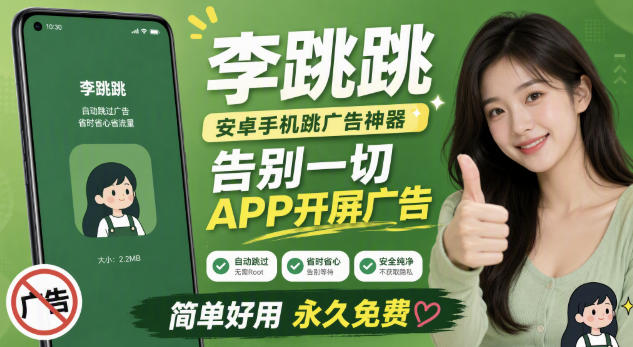 李跳跳内置规则版,安卓手机拒绝app开屏广告,让app更干净-木木学长网创分享
