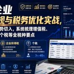 电商企业财务合规与税务优化实战，从行业合规大势切入，系统梳理增值税、企业所得税、个税等全税种要点