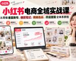小红书电商全域实战课｜从零做垂直账号、爆款笔记、精细选品、开店变现全体系教程