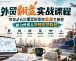 外贸翻盘实战课程，带你从认知重塑到落地拿单全链路，助力外贸人突破业绩瓶颈