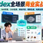 【无水印】Codex全场景商业实战教学，掌握知识库、Skill开发、CAD任务、网站开发、视频生成、电商运营与直播管理等