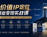 【无水印】高价值IP定位与商业变现实战课，从商业认知、模式选择到产品矩阵、竞品分析及产品海报设计全流程
