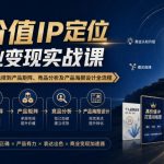 【无水印】高价值IP定位与商业变现实战课，从商业认知、模式选择到产品矩阵、竞品分析及产品海报设计全流程