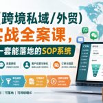 海外私域（跨境私域/外贸）操盘手实战全案课，从流量到回款，一套能落地的SOP系统
