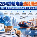 外贸B2B与跨境电商选品增长实战课，从0到1掌握跨境出海选品与商业落地全流程