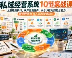 私域经营系统10节实战课，从战略到执行，从产品到客户，从个人能力到组织能力，助你构建经营系统的整套闭环