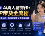 0基础AI真人剧制作+AIP带货全流程｜打造AI真人IP，剧情短剧带货变现实战课