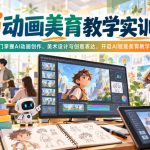 Ai动画美育教学实训营，零基础入门掌握AI动画创作、美术设计与创意表达，开启AI赋能美育教学新模式