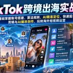 TikTok跨境出海实战课：零基础掌握账号搭建、算法规则、AI精准定位、快速起号、剪辑与AI脚本创作，玩转海外短视频运营