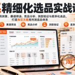 货架电商精细化选品实战课：掌握利润测算、赛道筛选、竞品分析、测款验证与差异化选品，打造淘宝天猫高利润选品体系